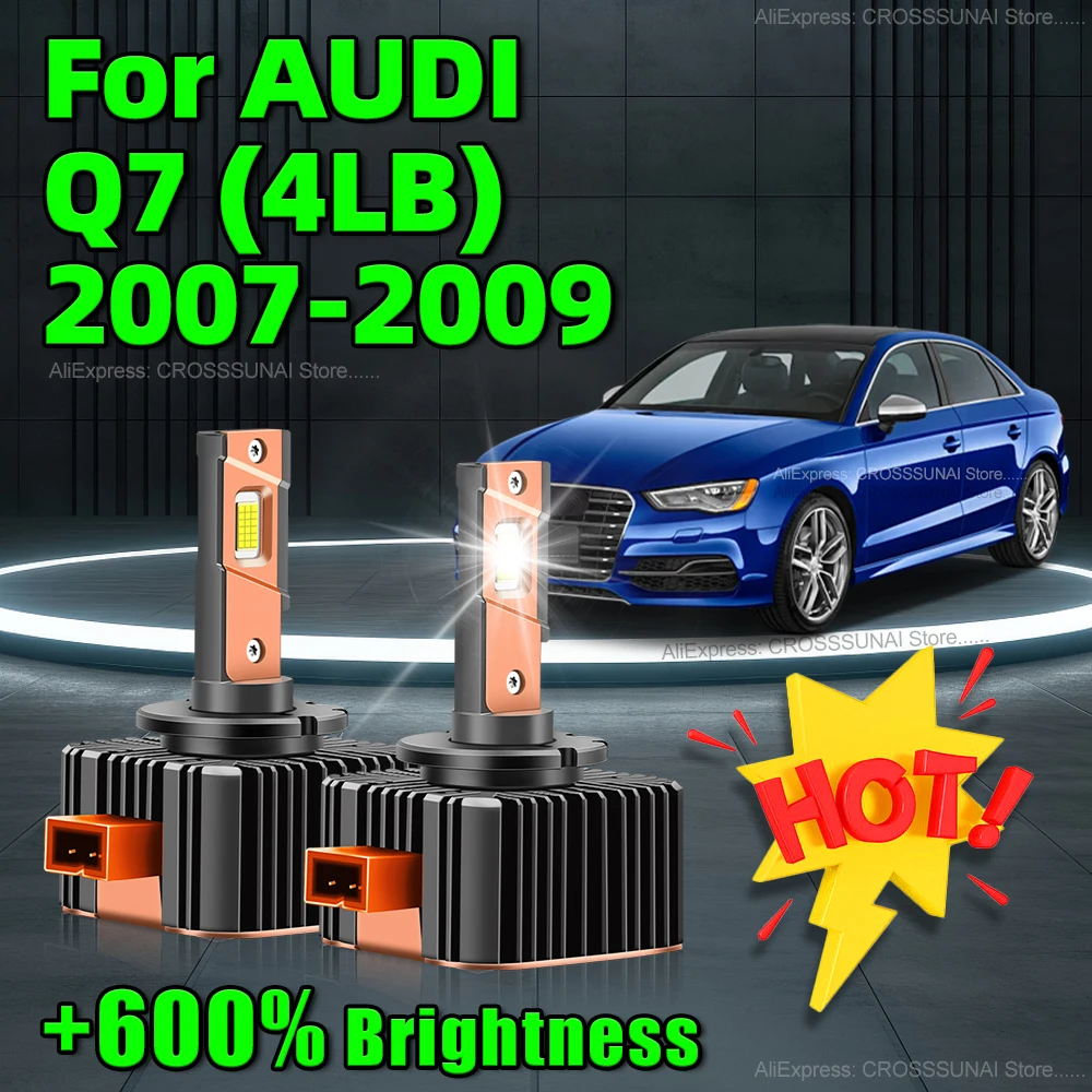 

6000K Led Lamp 30000LM Car Lights CSP Chip D1S Headlight Bulb Replacement HID Lamp For AUDI Q7 4LB 2007 2008 2009