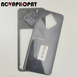 Middle Frame Bezel For Infinix Zero 8 X687 Battery Cover Back Rear Door Housing Side Volume Button Camera Lens Frame Holder