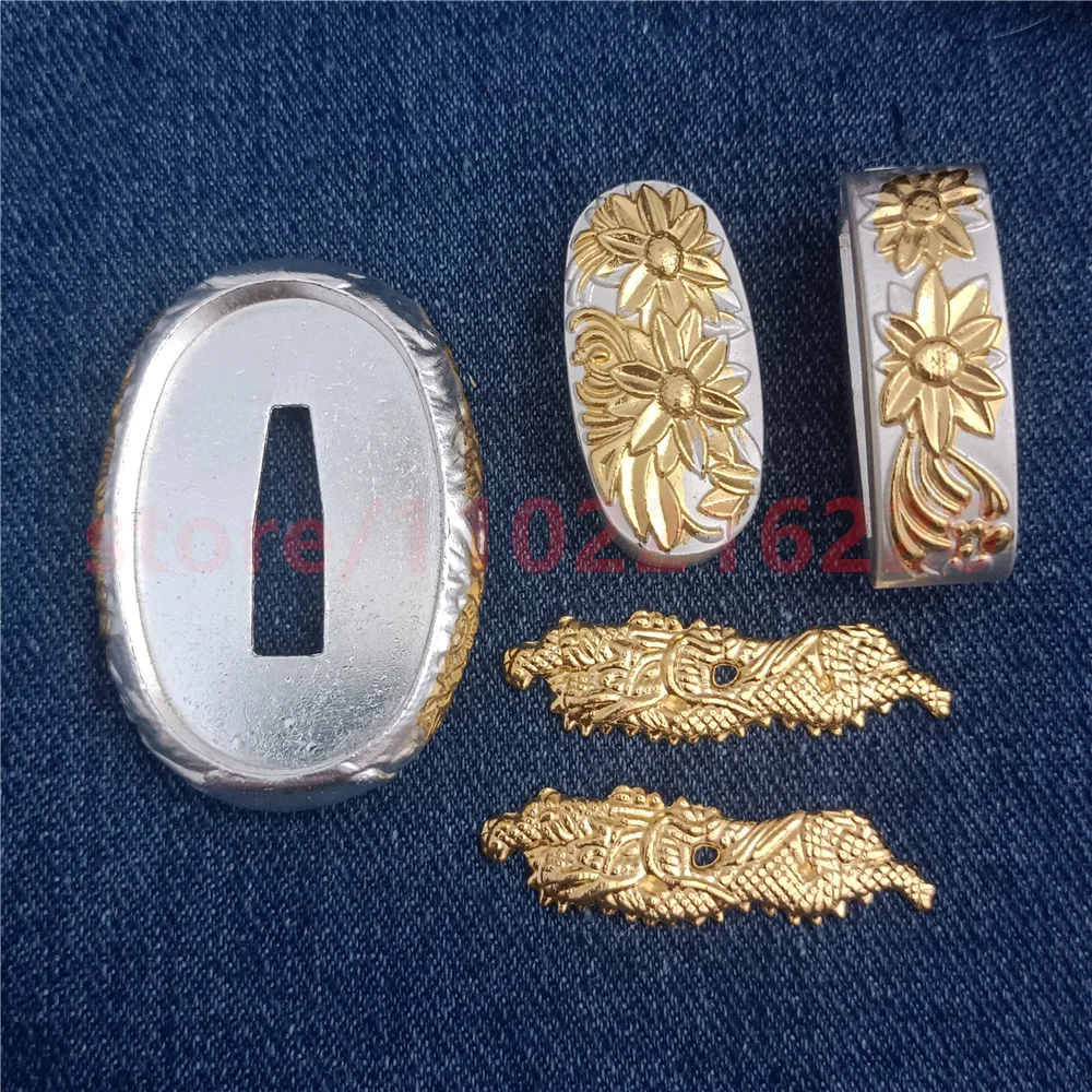 Unique Tsuba Handguard Guard Fuchi Kashira Menuki Alloy Material For Japan Real Japanese Samurai Katana Sword Fittings Parts New