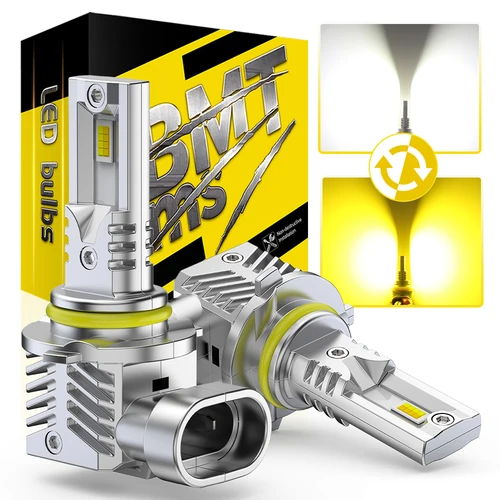 BMTxms 2 uds H11 H10 HB4 HB3 luces antiniebla LED de doble Color Switchback H8 9145 9005 9006 lámpara Led DRL para Toyota Honda Dodge GMC Smart