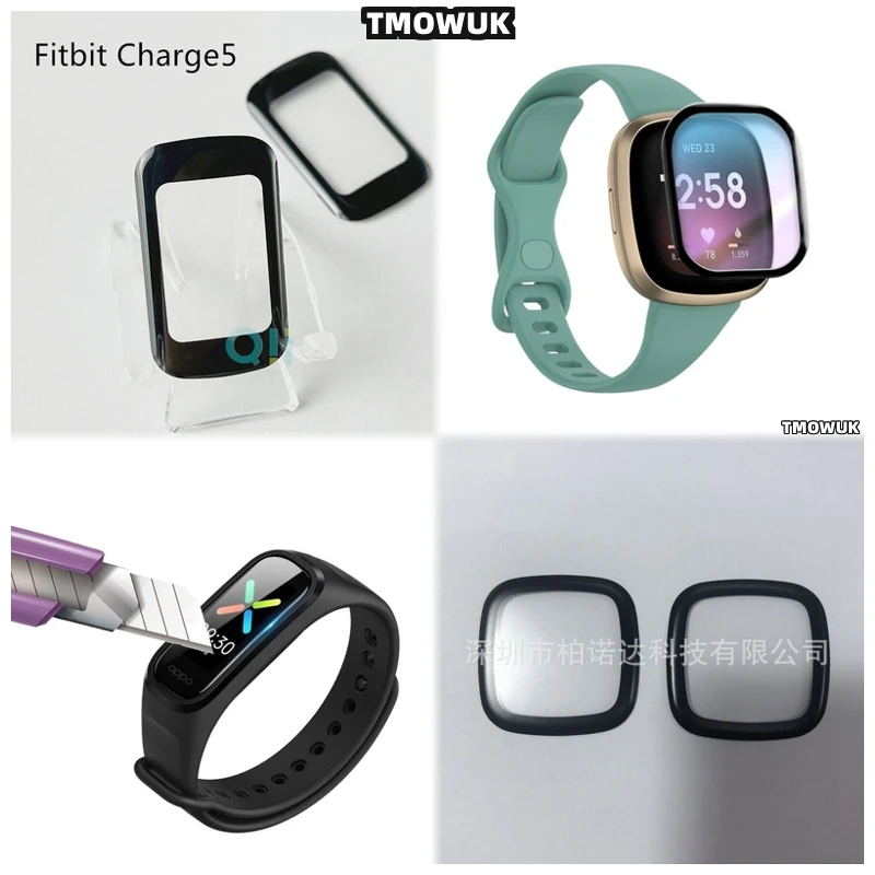

For Fitbit Sense 2 Versa3 2 4 Inspire 3 Charge 6 5 Waterproof Protector Skin Flexible Film With Lint-Free Wipes Kit