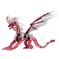 3D Dragon Metal Puzzle Steampunk Mechanical DIY Assembly Model kit Steel Warcraft Assemble Handmade Toy Jigsaw Puzzle for Adults