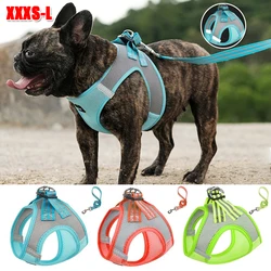 XXXS-L Pull Dog Harness  Adjustable Dog Vest & Leashes for Walking Training Pet Supplies Outdoor Walking Lead Leash