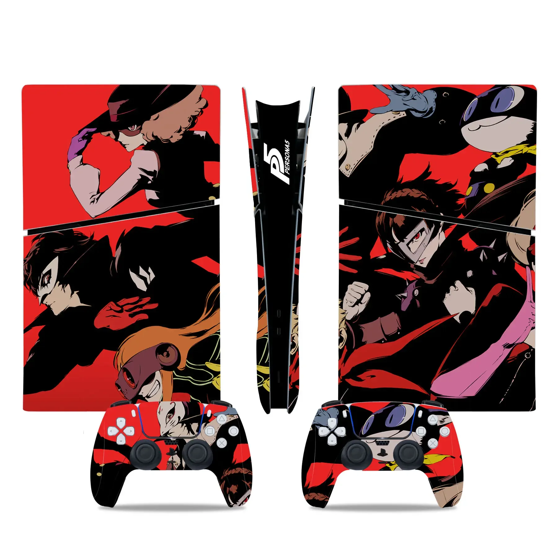 Personal P5 for PS5 Slim Digital Edition Skin Decal Cover for PS5 Slim Console and 2 Controllers PS5 slim Skin Sticker Vinyl