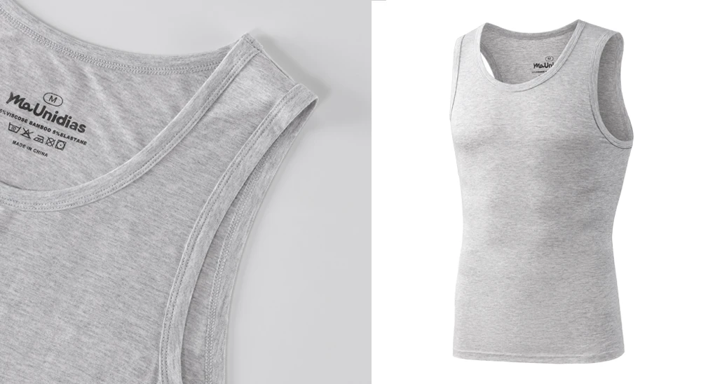 Paquete de 4 camisetas sin mangas para hombre, de color liso, camisetas de manga corta para hombre, camisetas de fibra de bambú, camisetas sin mangas para hombre, ideales para usar debajo de la ropa o como prenda exterior.