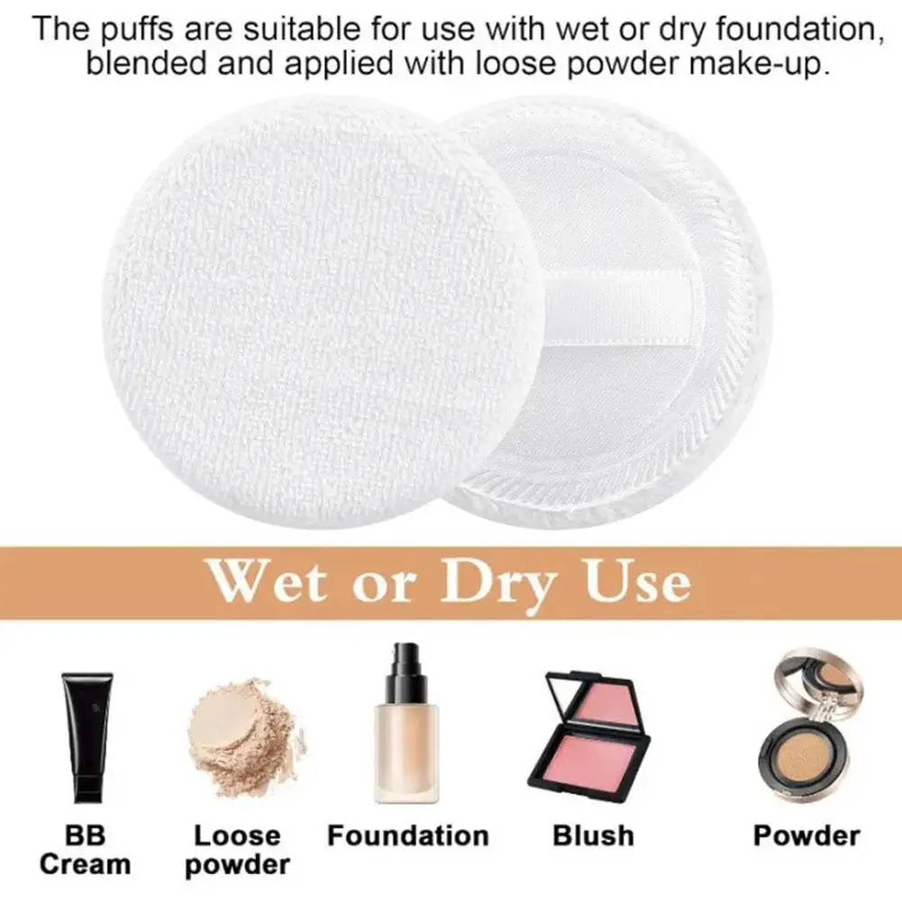 1PC Okrągła gąbka do makijażu w proszku Miękka gąbka do makijażu twarzy Konturowanie oczu Kosmetyczny zmywalny aksamitny puszek do makijażu Narzędzia Q1N7