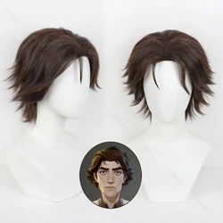 Viktor Cosplay Wig Game Cosplay Arcane Season 2 Viktor Men Cosplay Brown Short Hair Viktor Cosplay Free Cap Wig