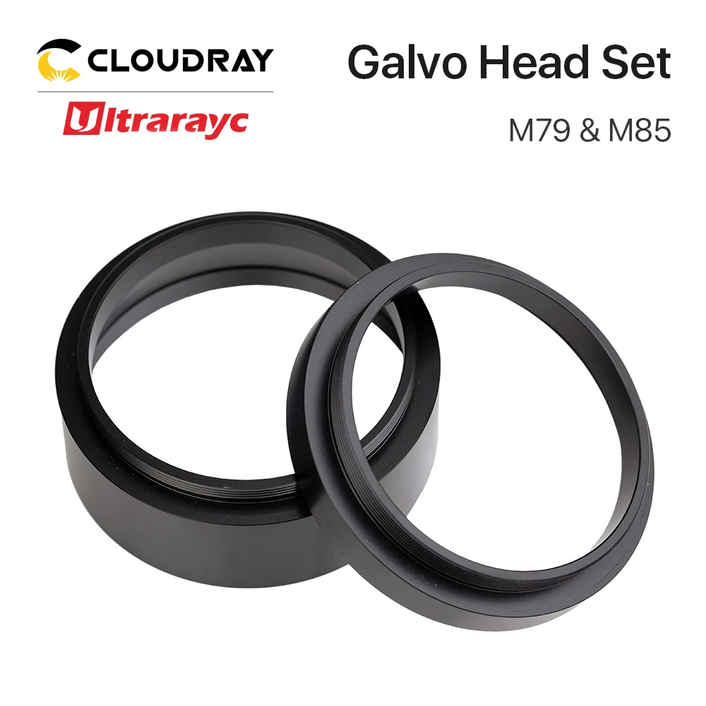 Ultrarayc Galvo Head Set F-theta Lens Adapter Ring for CO2 Laser & Fiber Galvo Head F-theta Lens M85 M79 Thread transform