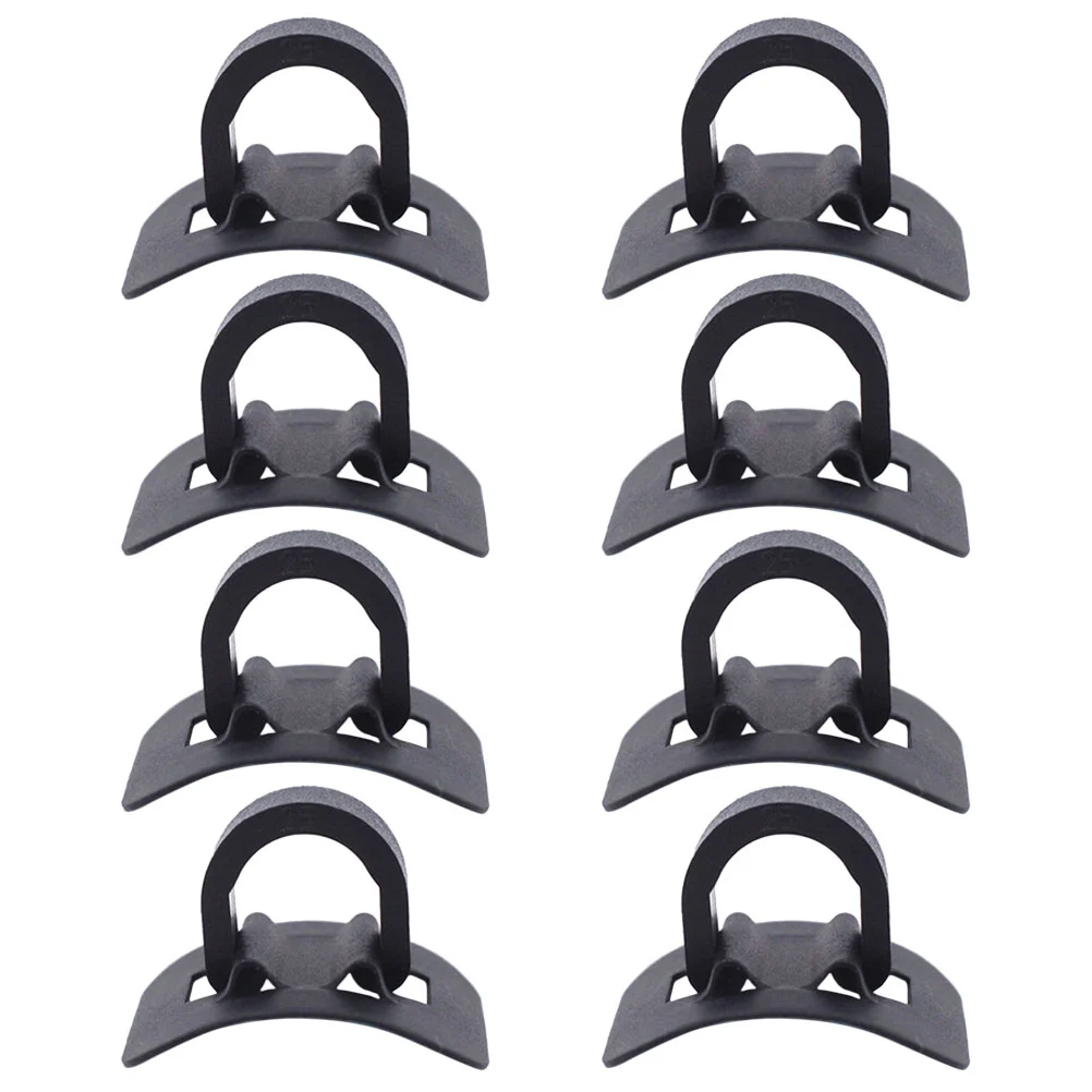 Aluminum Alloy Bike Cable Clip Set 8PCS Durable Shifter Buckle C Clip for Housing Guide with Smooth Surface