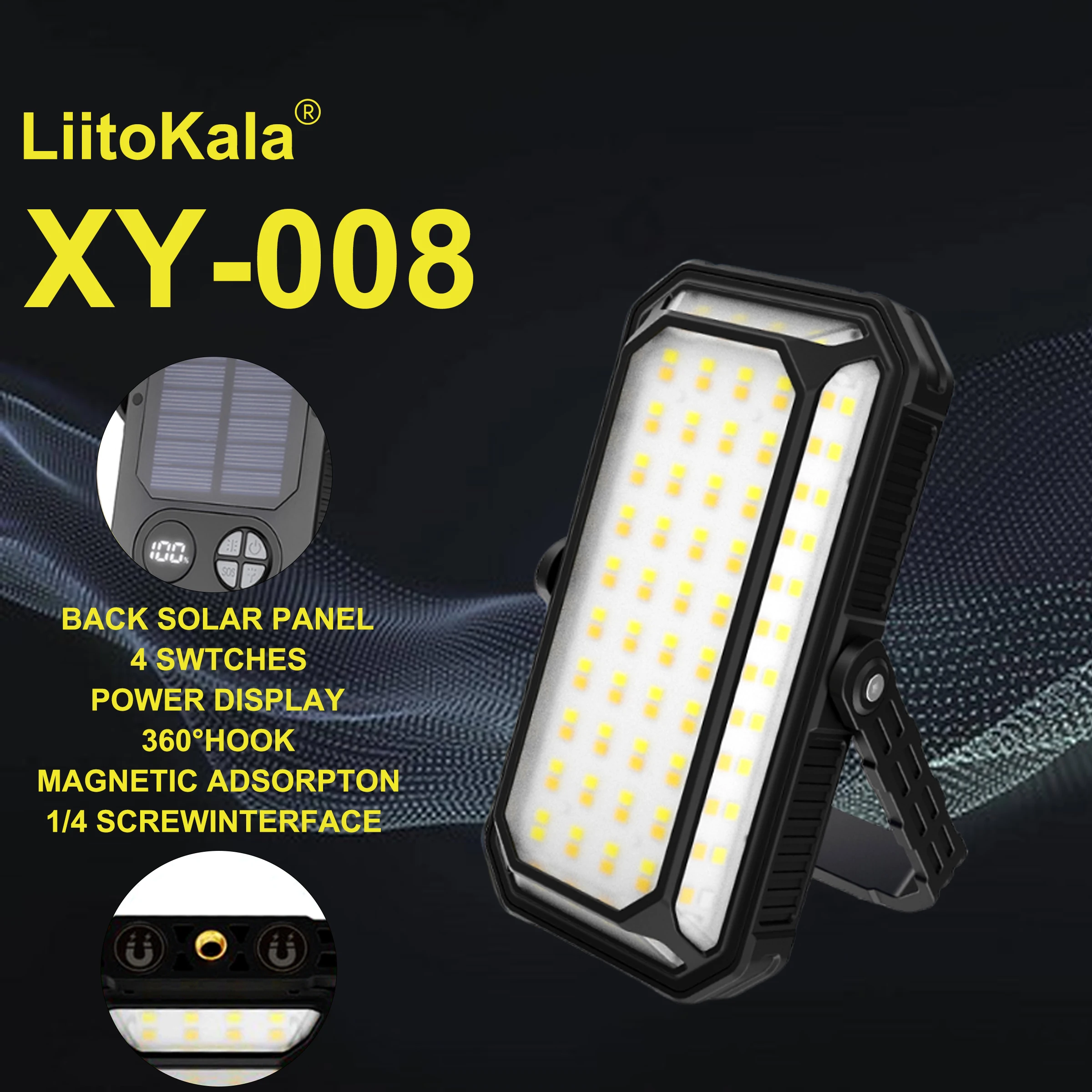 

Liitokala XY-008 Солнечный перезаряжаемый светильник для кемпинга Супер яркий уличный фонарь с длительным сроком службы