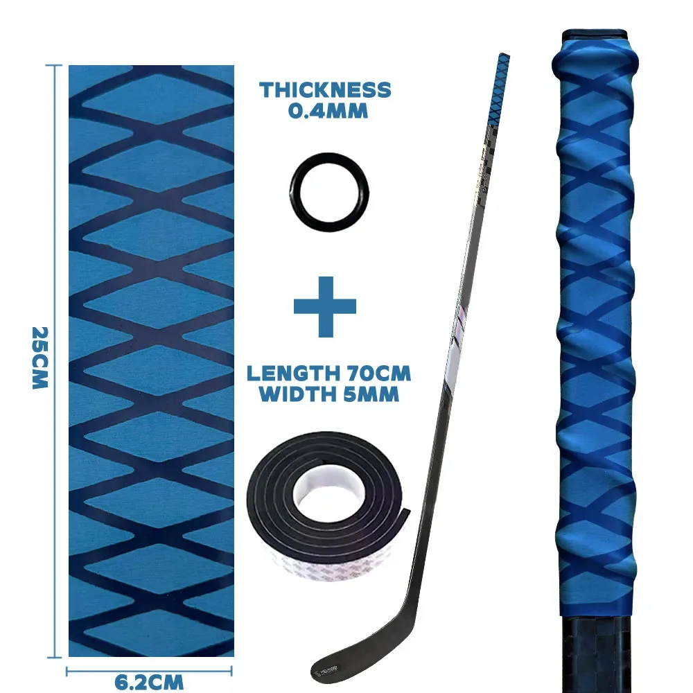 Fita termo retrátil para hóquei no gelo, antiderrapante, 5 cores, apertos para raquete, acessórios de treinamento de hóquei