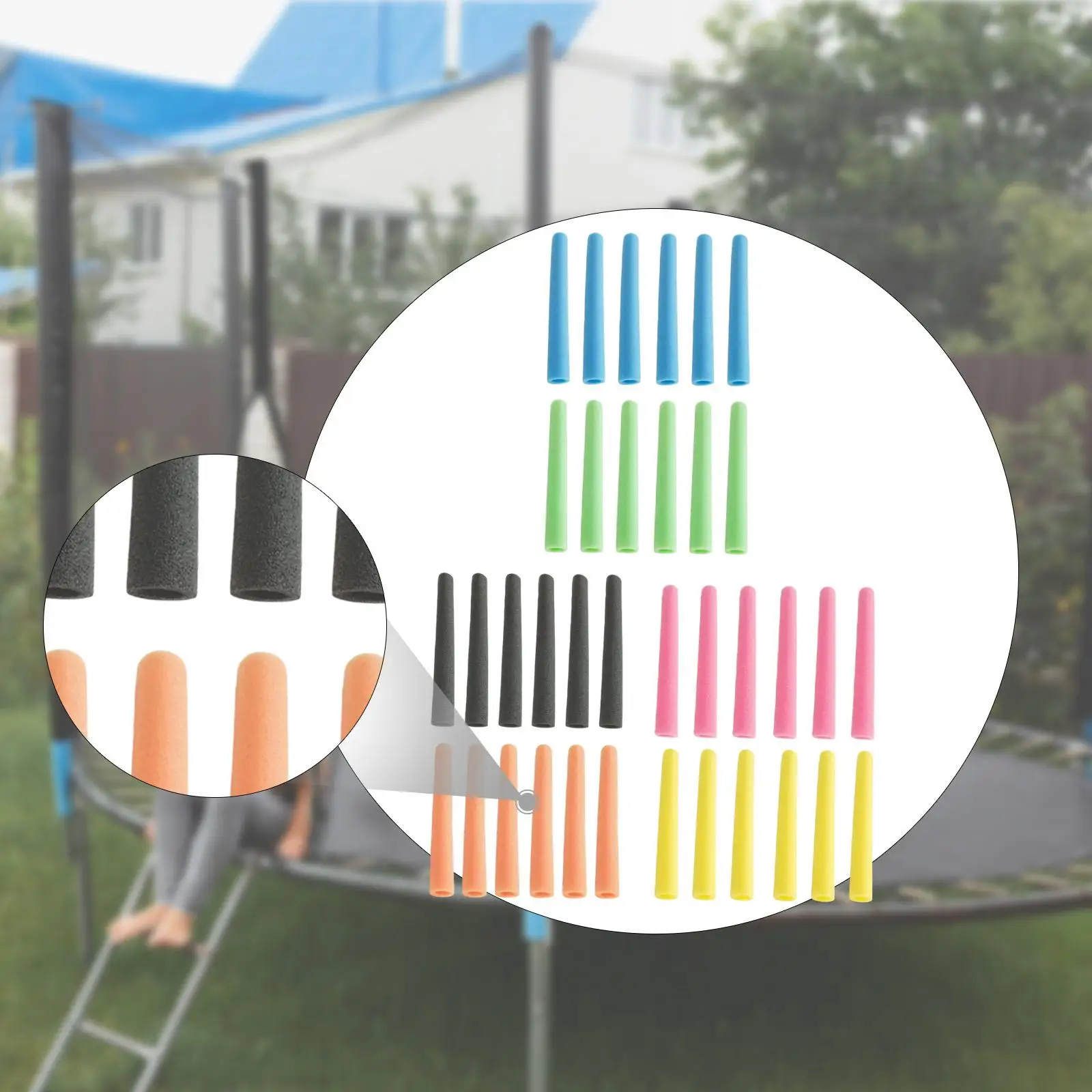 

12 шт., сменные пенопластовые рукава для батутных шестов, 40 см, легкие защитные чехлы для прыжков, кровати для прыжков, трубок в помещении и на открытом воздухе