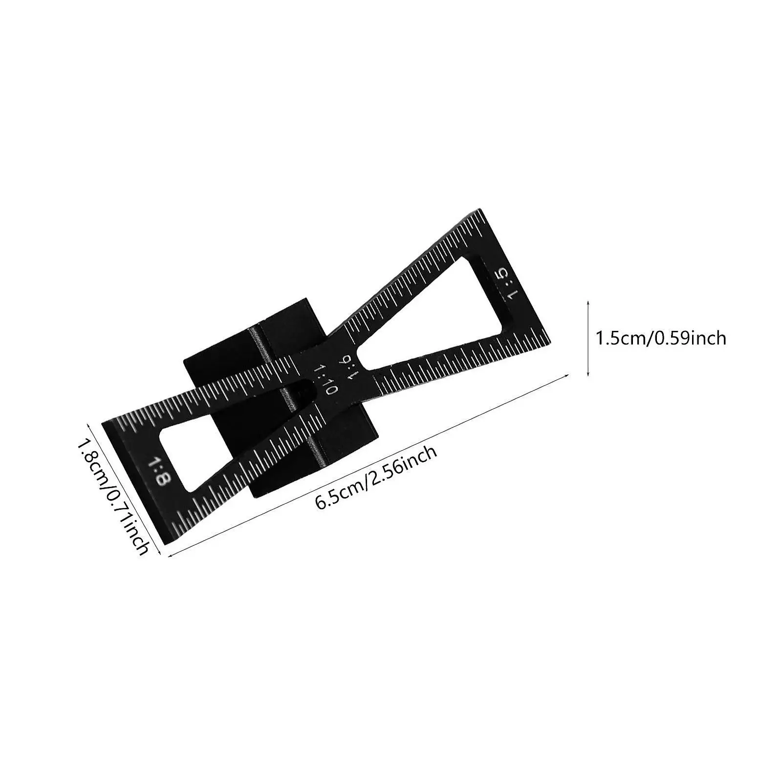 Dovetail Ruler Marker Aluminum Alloy Multi Slope 1 to 5 1 to 6 1 to 8 1 to 10 for Carpentry Work