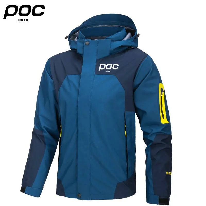 2024 Moto Poc Cycling Jacket Waterproof for Men Mountain Bike Windbreaker Bicycle Motocross Coat Chubasquero Ciclismo Impermeabl