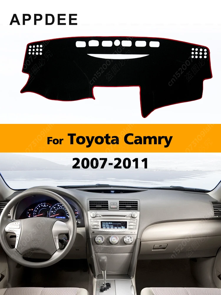Pokrywa deski rozdzielczej do samochodu Toyota Camry 2007 2008 2009 2010 pokrowiec na 2011 Pad dywanik mata na deskę rozdzielczą parasol przeciwsłoneczny akcesoria samochodowe anty-uv — zdjęcie 2