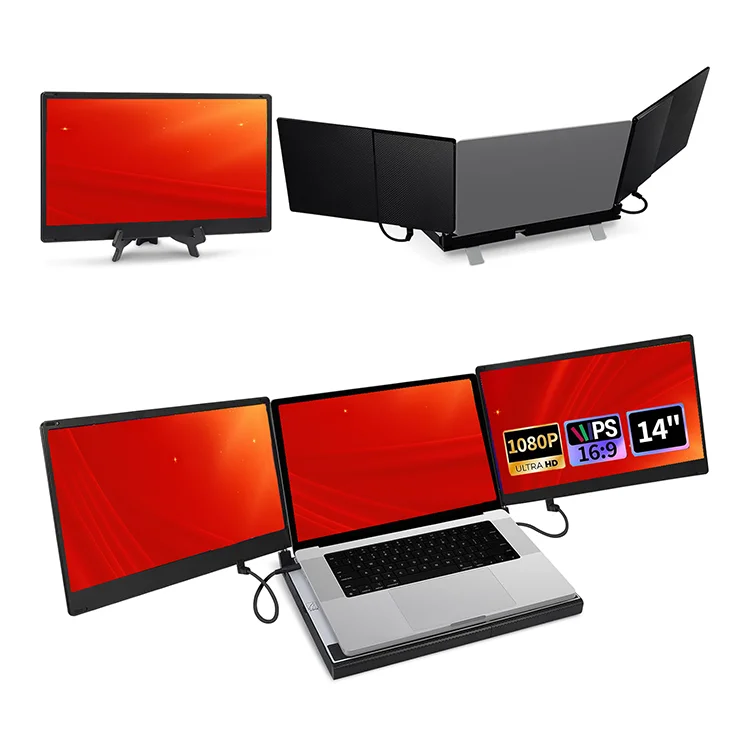 

OFFIYA 14-Inch Portable Full HD 1080P IPS Gaming Laptop Type C USB Powered Display Expansion Type C USB Powered Display