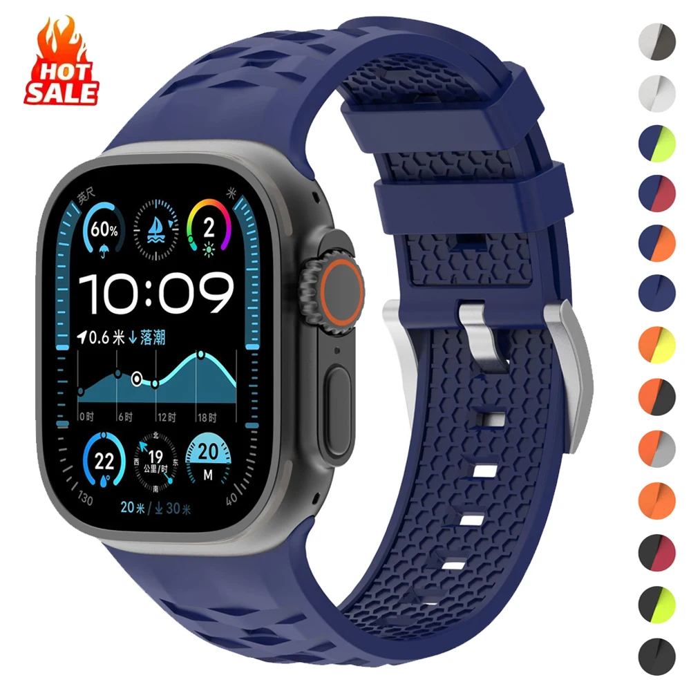 Silikonarmbänder für Apple Watch Ultra 4 3, 49 mm, 46 mm, 45 mm, 44 mm, 42 mm, 41 mm, 40 mm, Armband, Correa, iWatch Series 12, 11, 10, SE, 9, 8, 7, 6, 5