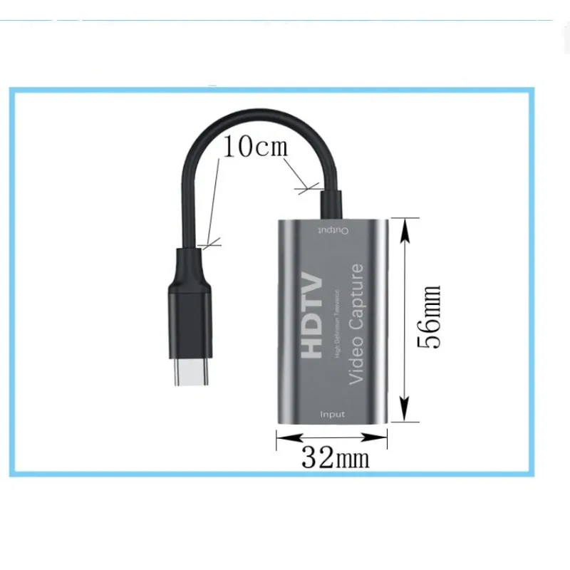 Tarjeta de captura de vídeo TYPE-C 4K, adecuada para ordenador, teléfono móvil, PS4, HDMI a TYPE-C, decodificador de grabación de cámara, transmisión en vivo