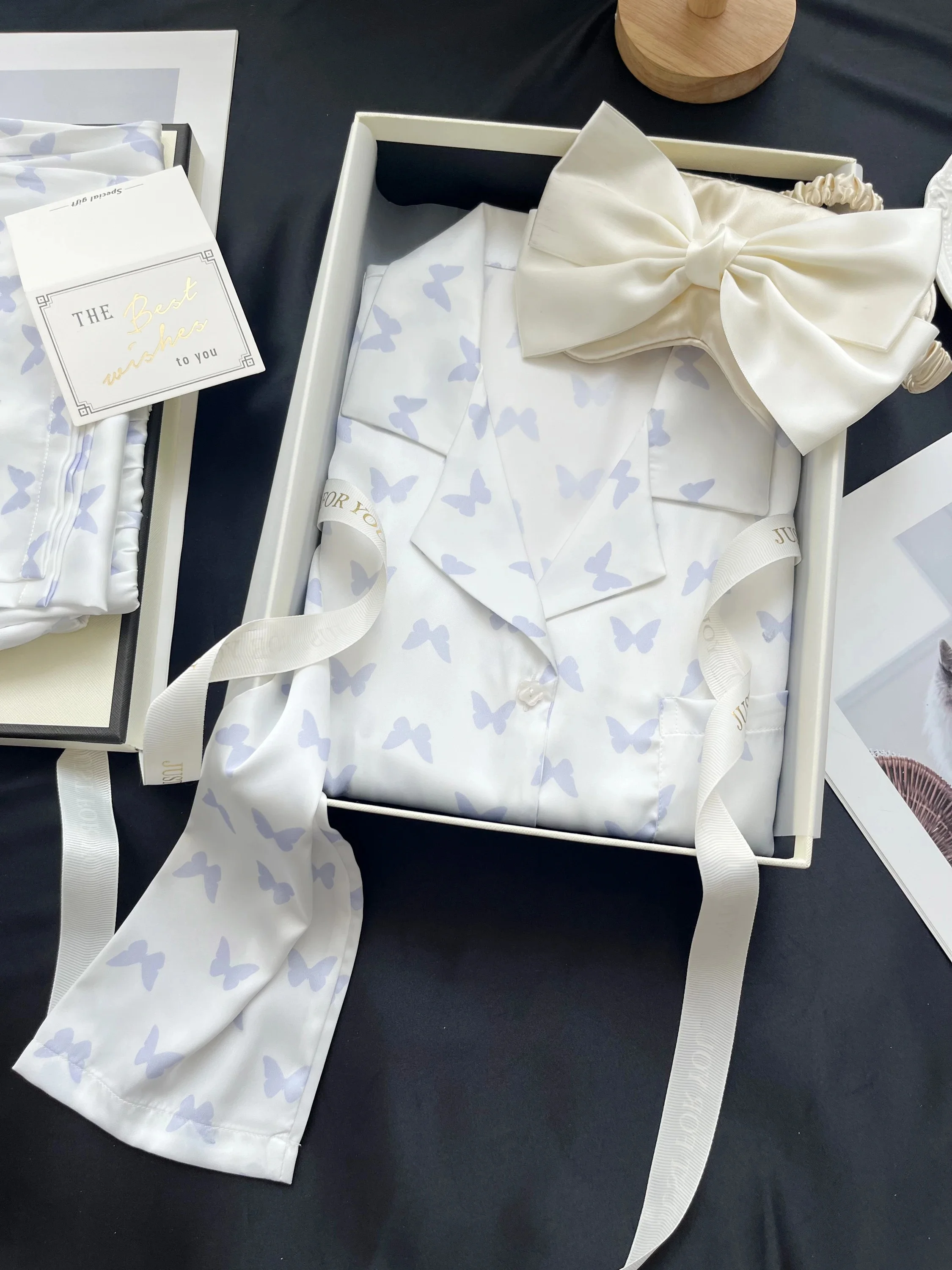 summer-thin-ice-silk-sleepwear-long-sleeve-women's-home-clothes-2-piece-set-good-friend-birthday-gift-soft-loose-fit-outwear