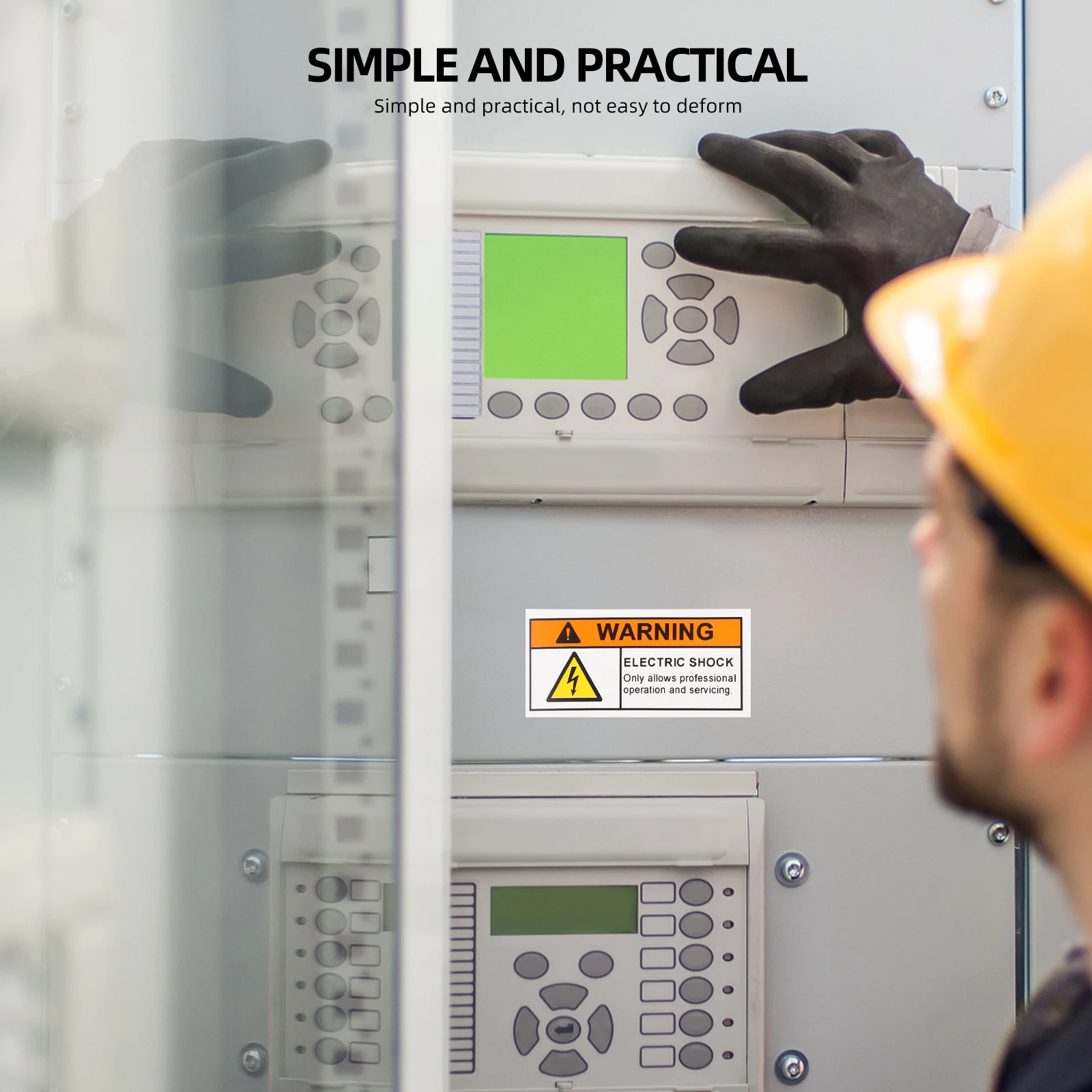 4pcs Electrical Warning Stickers Safety Caution Labels High Voltage Signs Pvc Adhesive Indoor Use Easy