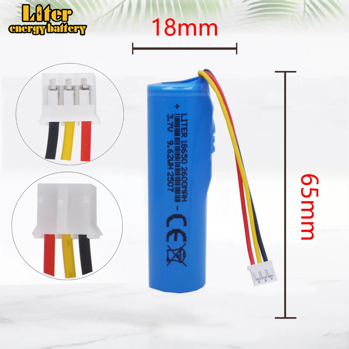 JST-PHR-2.0MM 18650 3,7 V 2600 mAh PCB Lithium-Ionen-Akku FÜR DVD Digitales Gerät elektronische Hundekehrmaschine Staubsauger