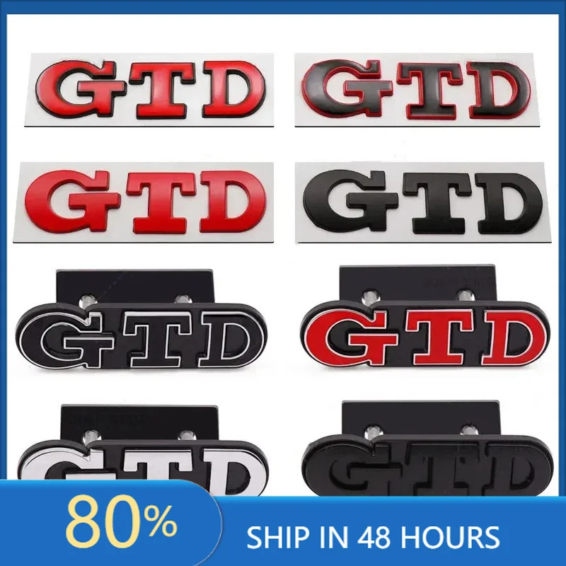 

Металлическая эмблема-логотип 3D GTD для Volkswagen VW GTI, наклейка на переднюю решетку радиатора и задний багажник для Volkswagen VW POLO Golf 4 5 6 7 7 MK
