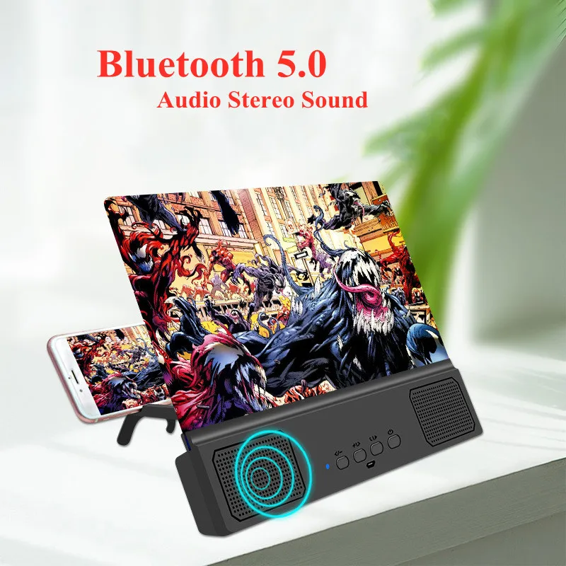 Amplificatore dello schermo del telefono cellulare supporto per telefono ingrandito da 12 pollici L2 Audio Bluetooth blu-ray HD a grande schermo per