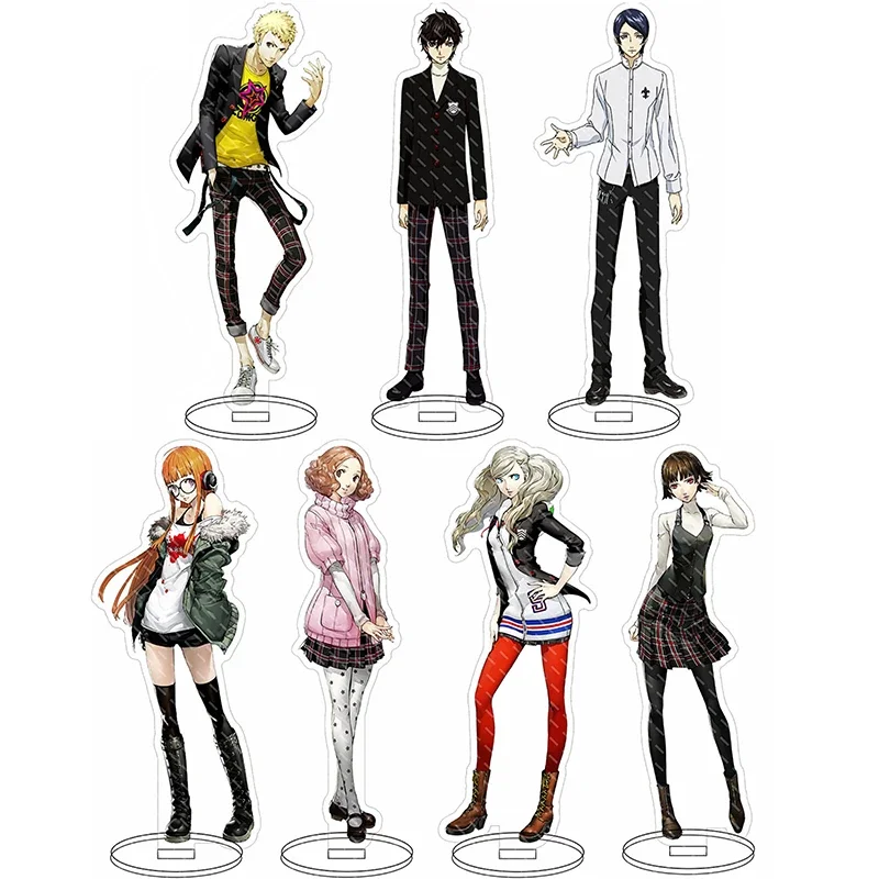 

Game Persona 5 Anime Cosplay Acrylic Stand Model Plate Ren Amamiya Ryuji Sakamoto Anne Takamaki Action Figures Desk Decor Gift