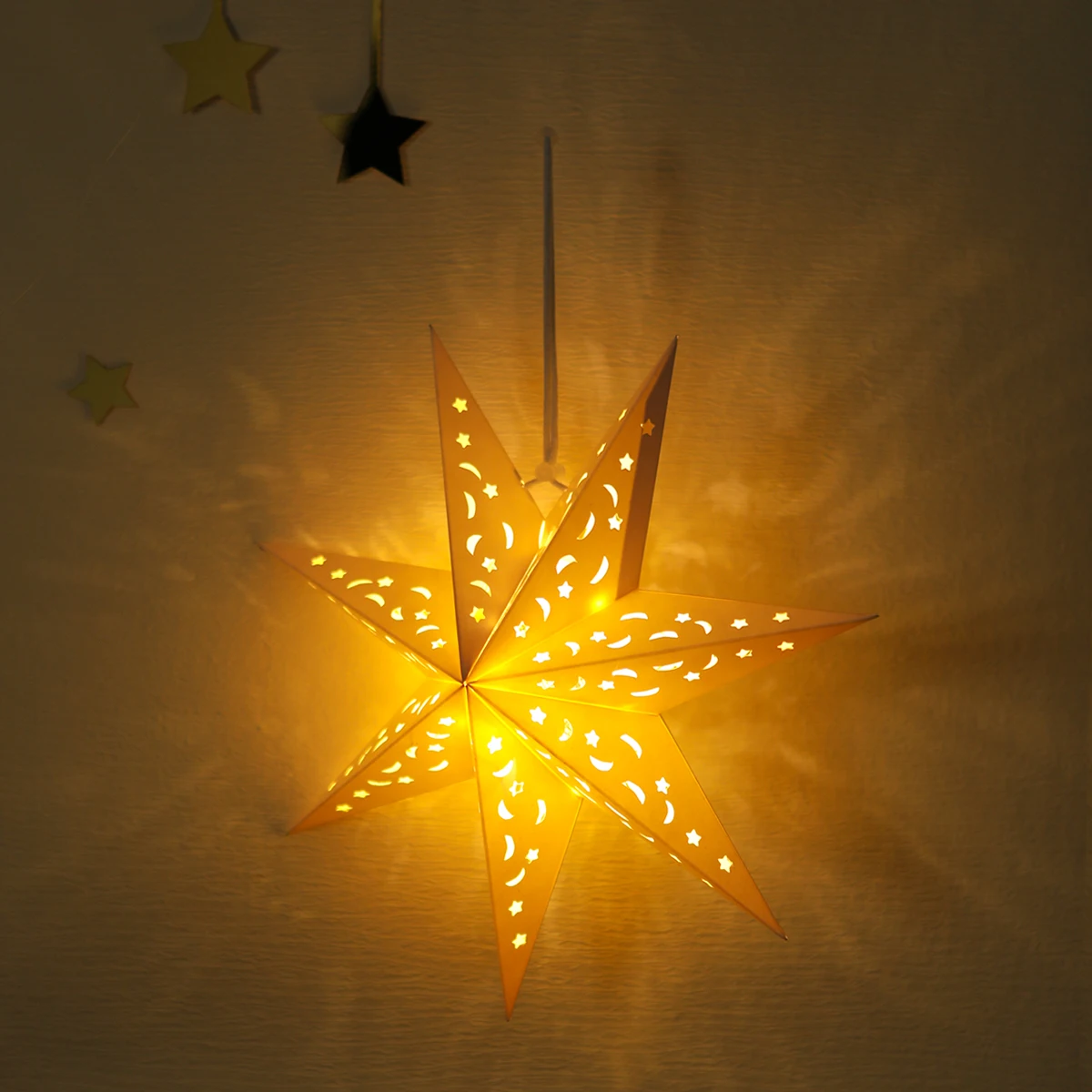 Hollow Star Hanging Pendant Merry Christmas Decoration for Home Christmas Ornaments Xmas Gifts Navidad 2023 Happy New Year 2024