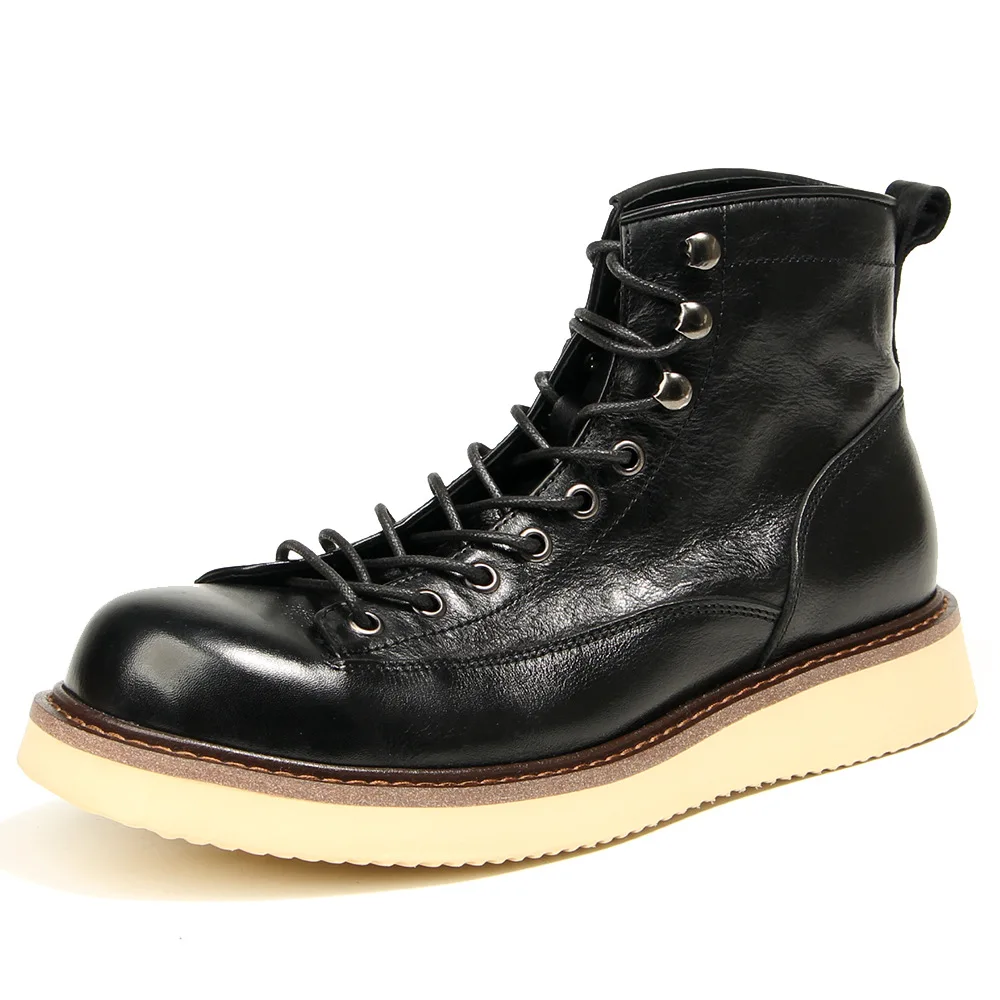

Chelsea Boots Autumn Winter Mens LuxuryCowboy Designer Shoes Genuine Leather Combat Motorcycle Boots Outdoor Ankle Boots Snow