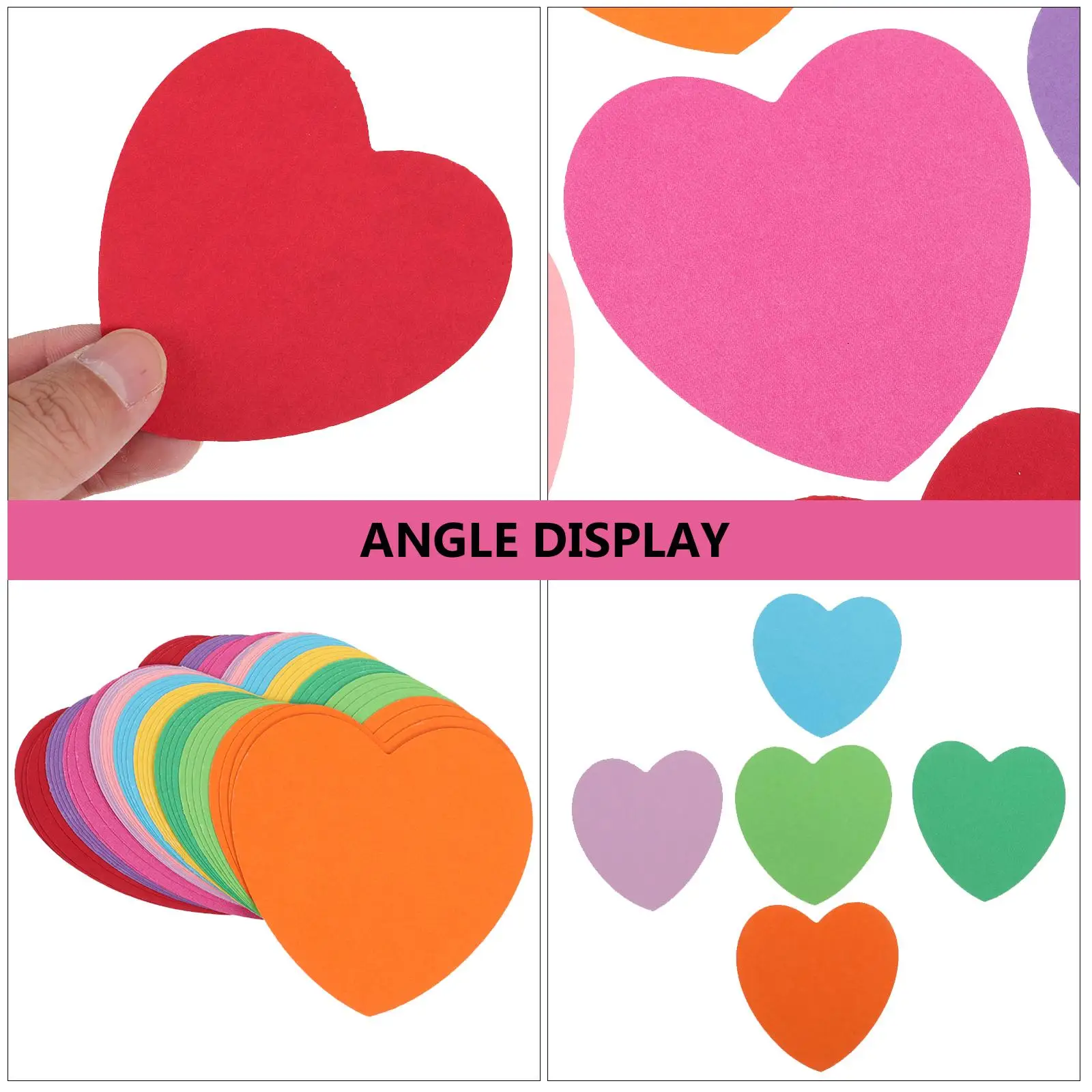  Cute Color Cardboard Heart Stickers Carpet Office Self-stick Note Pads Stationery