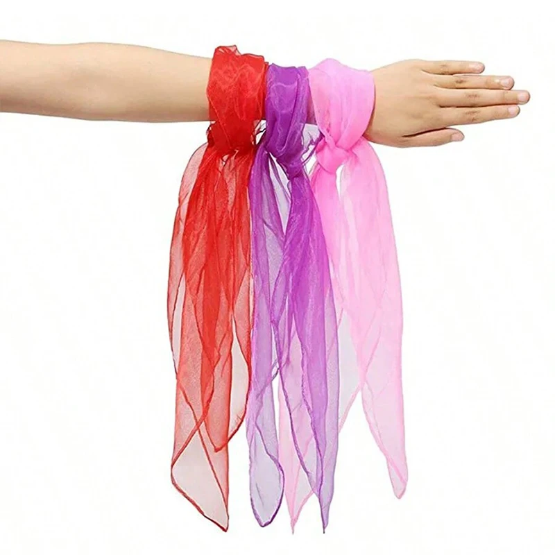 Children Handheld Ribbon Six Color Scarves Nylon Kids Outdoor Sports Toys Exercise Kindergarten Dance Performance Props TMZ