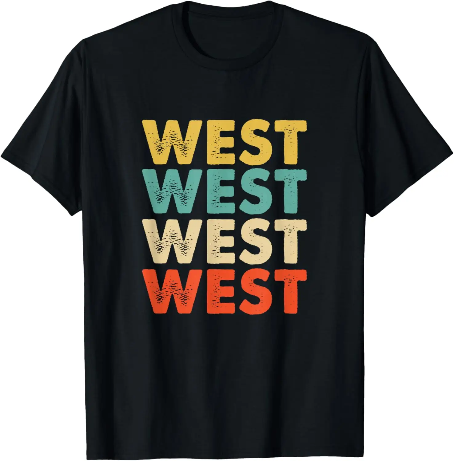 West Name T-Shirt 100% Cotton Trendy Y2K Short-Sleeve Tee-Soft, Quick-Drying, Moisture-Wicking; Ideal Sports Casual Wear; Great