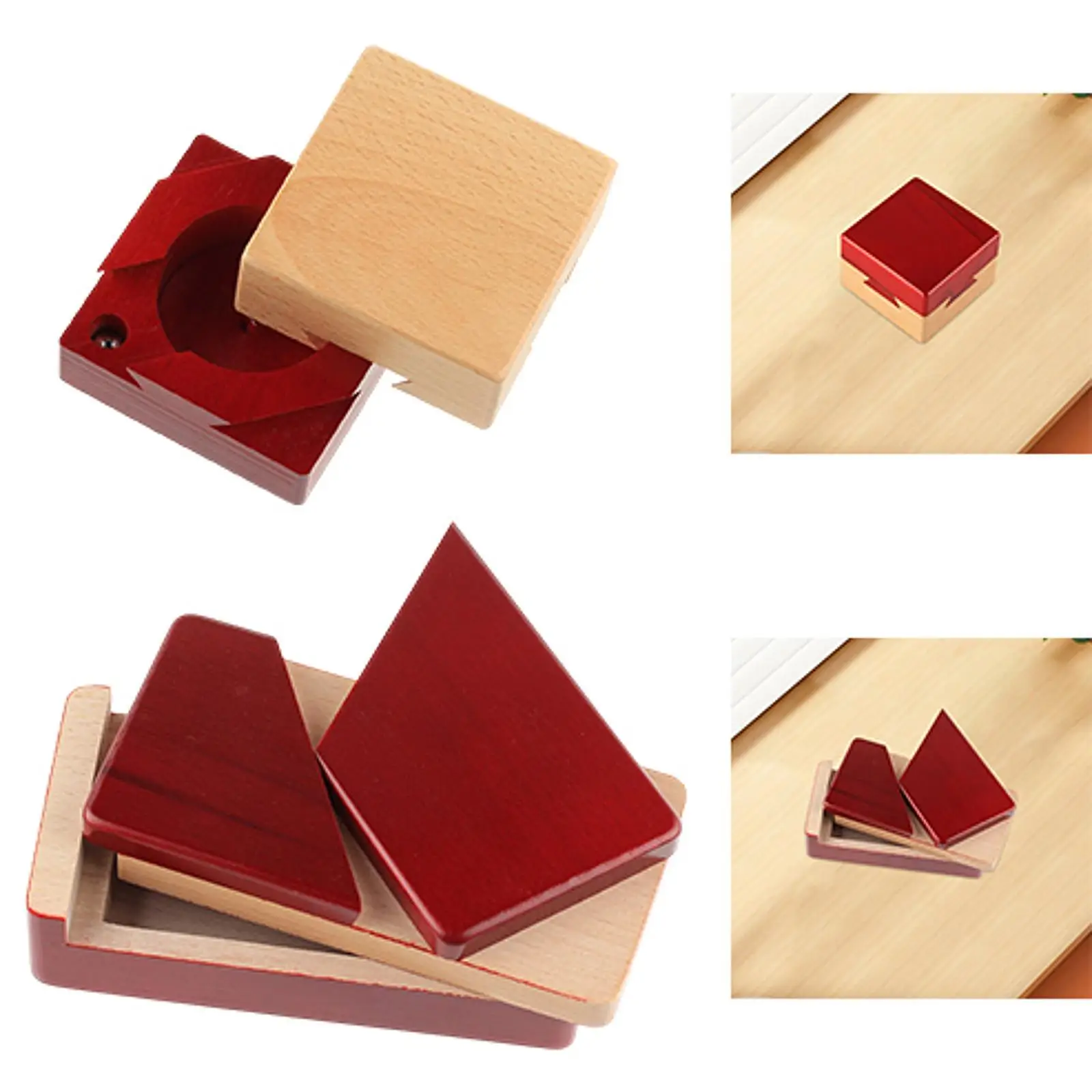 Brain Teaser Wooden Puzzle Box Mind Case Storage Box Intelligence Logical Money Box for Birthday Gift Card Kids Adults Learning