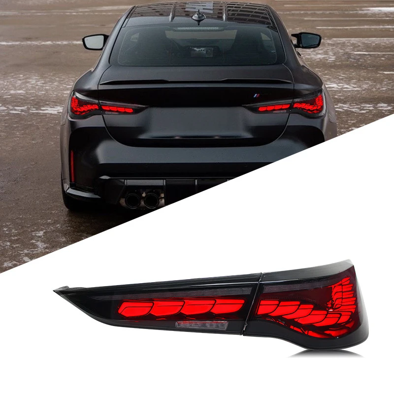 For BMW 4Series G22 G23 G26 G82 G83 Taillight Assembly 2020-2023 Dragon Scale DRL Modified LED Turn Signal Rear Lamp Accessories
