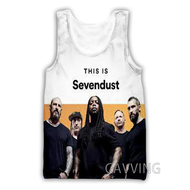 CAVVING 3D Printed  Sevendust Rock Tank Tops Harajuku Vest Summer Undershirt Shirts Streetwear for Men/women