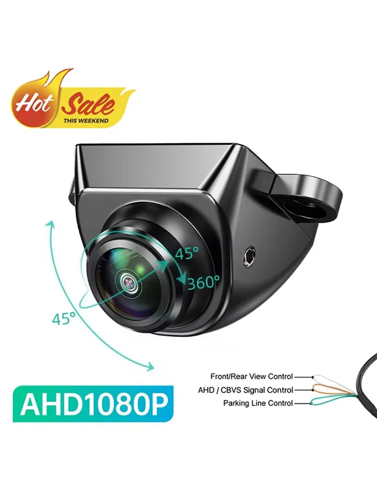Auto-Rückfahrkamera CVBS AHD 1080P Full HD Rückfahrkamera 170° °   Weitwinkel-Nachtsicht-Fischaugen-Objektiv Rückfahrkamera für Autos