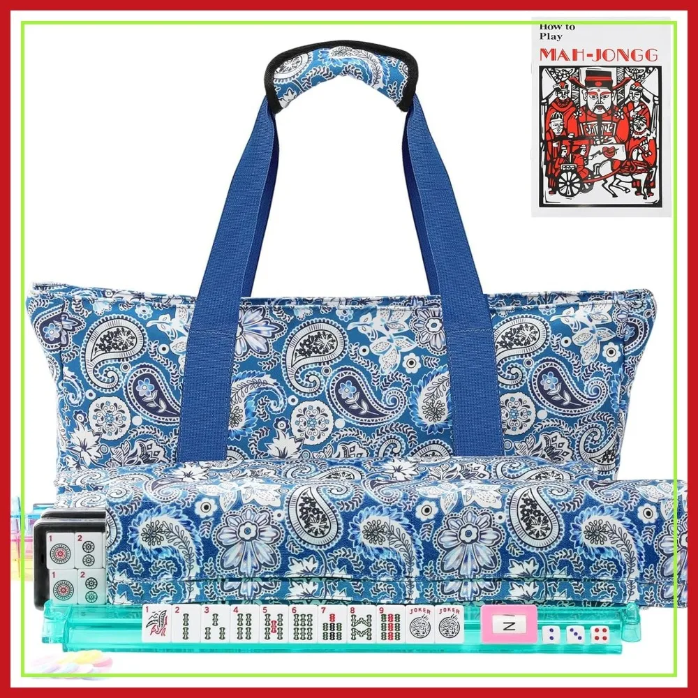 

Complete 166-Tile American Mahjong Set with 4-in-1 Racks, Bag, and Accessories