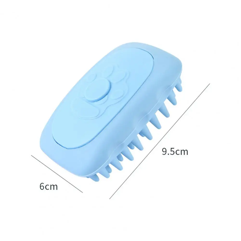 Escova para animais de estimação com dispensador de sabão, escova para tosa de cães com recipiente de shampoo, escova de banho de silicone macio para animais de estimação, massagem spa 2 em 1 para cães