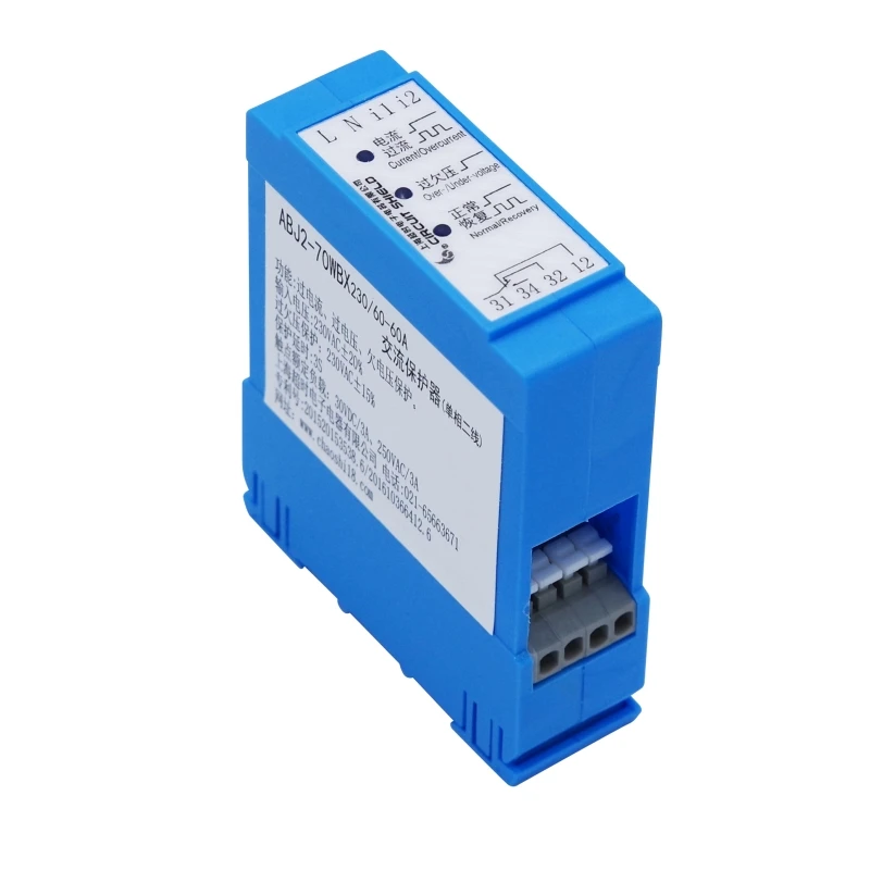 

ABJ2-70W Single-phase Two-wire AC Voltage & Current Protector (For Tripping Circuit Breakers)