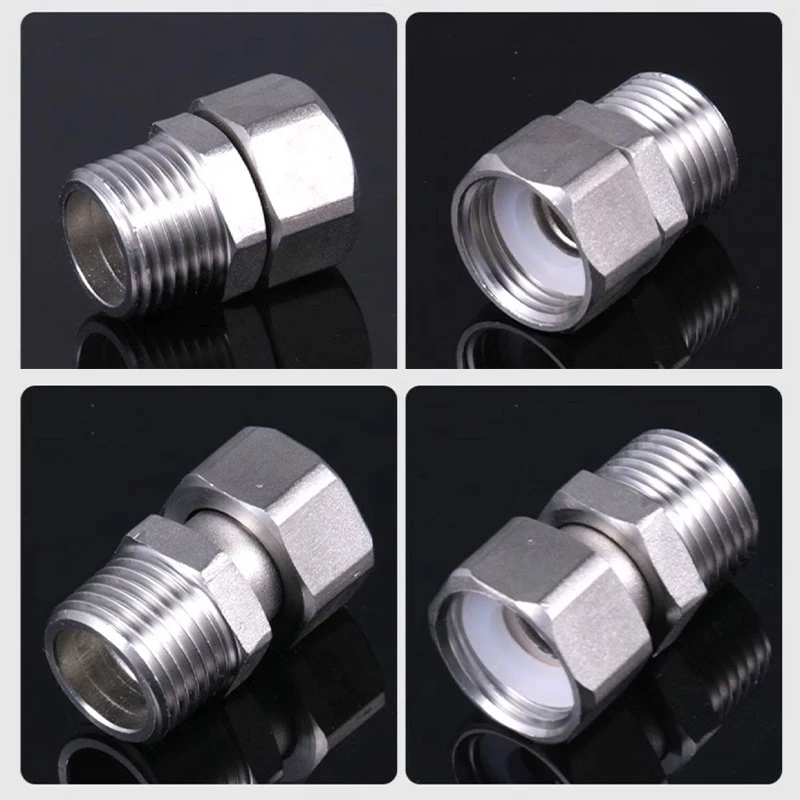 

Передвижной соединитель из нержавеющей стали 304, резьба 1/2 BSP (внутренняя/наружная), стыковой адаптер-муфта, сантехнические фитинги, длина 32/38/46/66 мм