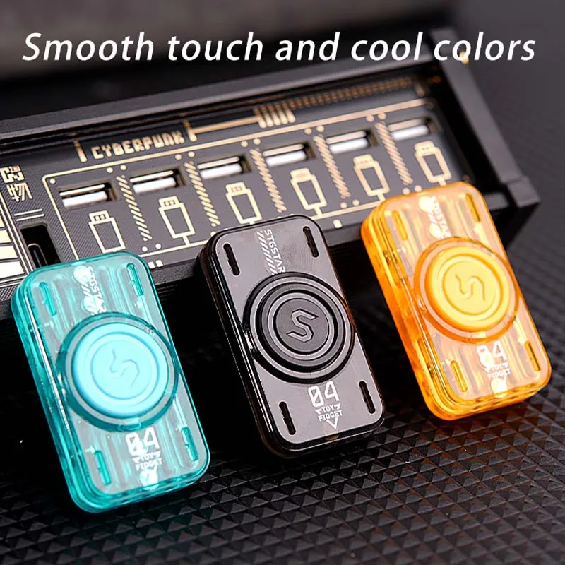 Edc fidget magnetische slider en fidegt spinner stressverlichtende speelgoed lichtgevende angst volwassen doorschijnend speelgoed kindercadeau