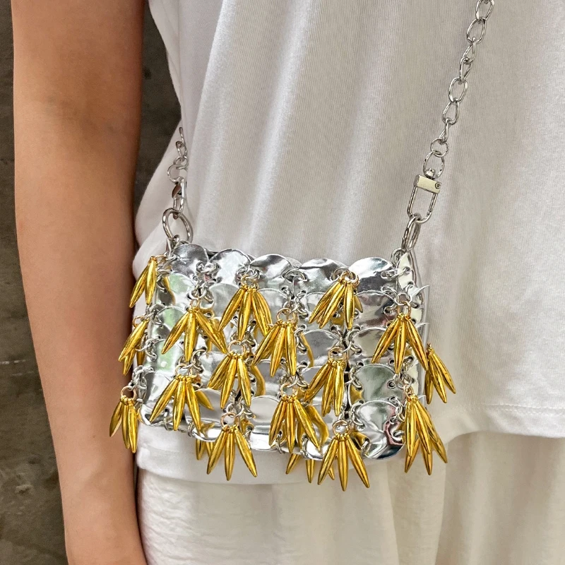 2026年新作 シャイニーシルバーシークイン織りクロスボディ - Luxury Bags For Summer のレビューと価格