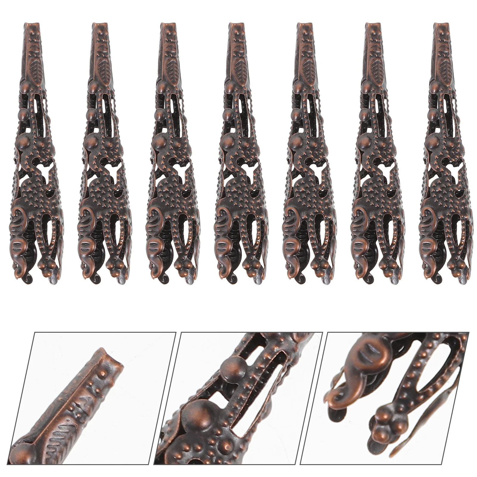 

120 шт. металлические колпачки для бусин, уникальная труба, цветок, конус в форме бусины, торцевые заглушки для изготовления ювелирных изделий, аксессуары для браслетов «сделай сам»