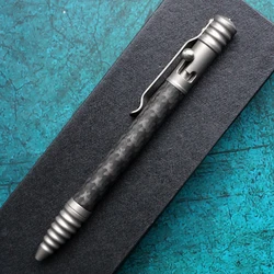 TACRAY Titanium Tactical Pen Carbon Fiber  Bolt Action Pen Multifunction Pen EDC Pen Defense Pen Writing Pen With Glass Breaker