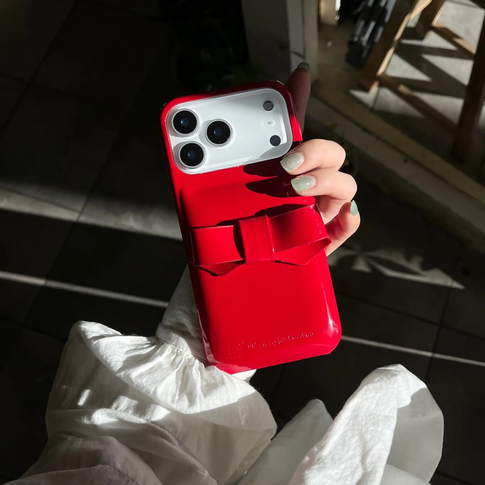 لينة الكرتون لطيف ثلاثية الأبعاد ربطة القوس فيونكة للصدمات جراب هاتف آيفون 17 16 15 14ProMax مكافحة الإفلات لون جديد Ins الغطاء الخلفي