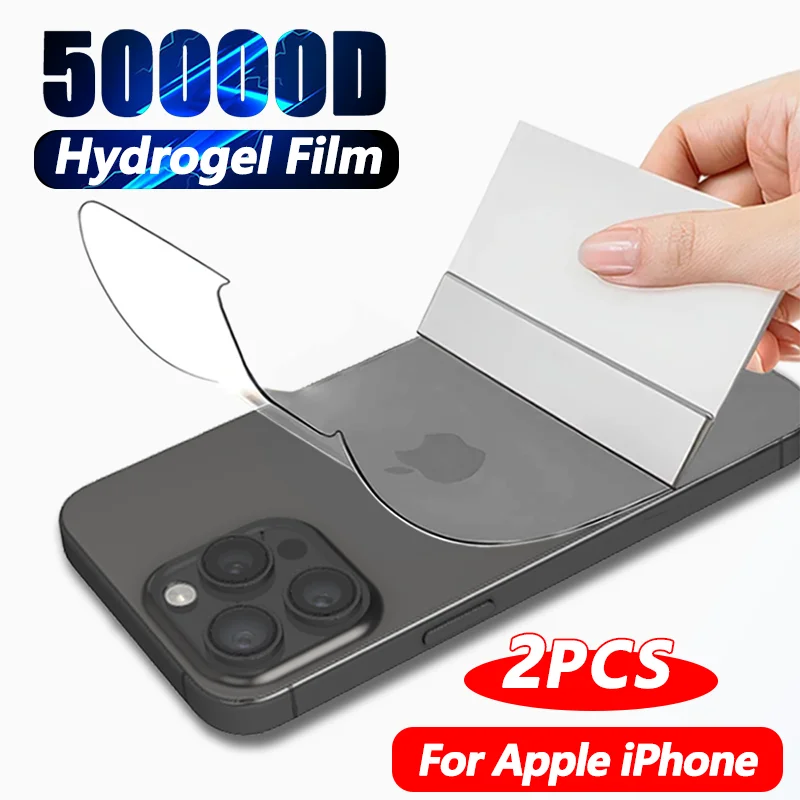 2Pcs Matte Back Hydrogel Film For iPhone 15 14 13 12 11 Pro Max Mini Plus Screen Protector For Apple X XS XR SE 2020 Not Glass