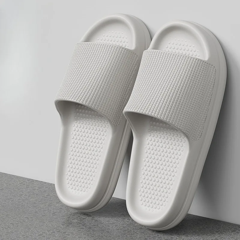 

YNPO Lightweight Soft Sole Eva Slippers Men Indoor Non Slip Bathroom Home Slides Men 2026 Summer Couple Platform Beach Slippers