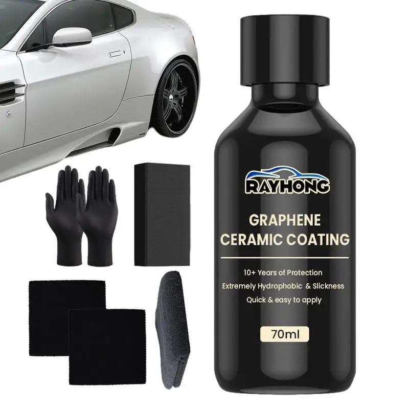 

Car Ceramic Coating 70ml Polish Liquid Graphene Ceramic Coatig High Density Car Super Hydrophobic Glass Coating Tools