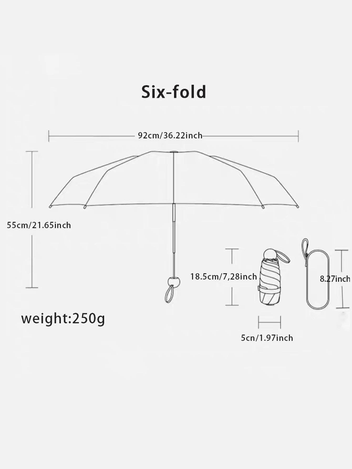 Xiaomi Mini Umbrella ร่มพับ Ultralight Dual Keel ร่มป้องกันรังสียูวีพร้อมเปลือกพกพาสําหรับผู้ชายผู้หญิงกลางแจ้ง